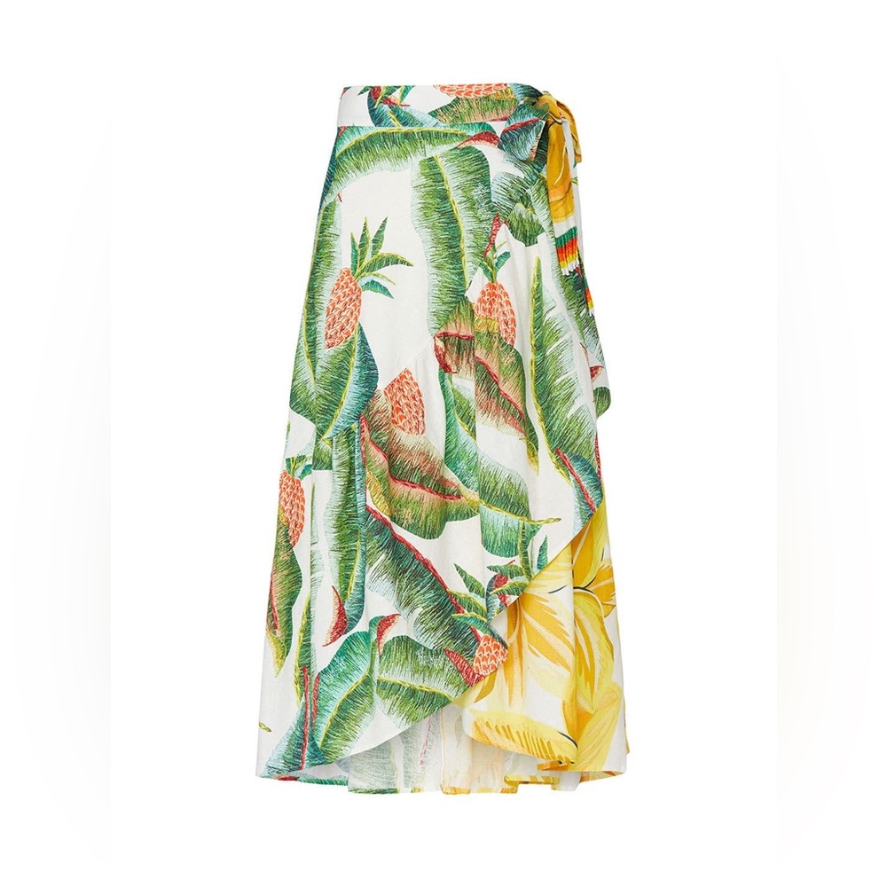 Farm Rio Azalea Forest MIDI Wrap Skirt